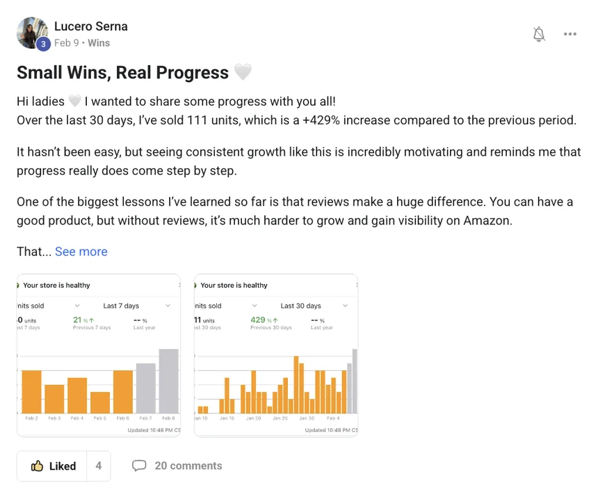 Community post: Lucero sold 111 units in 30 days, up 429% on the previous period
